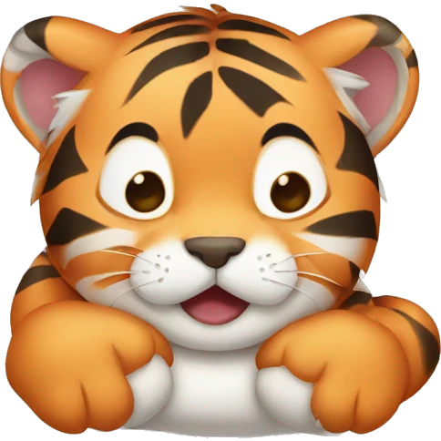 Baby tiger snoring emoji