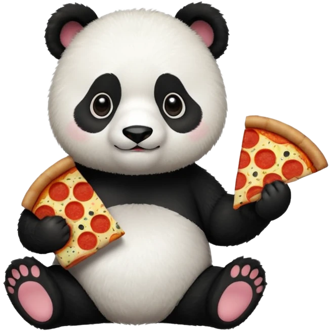 panda with pizza box emoji