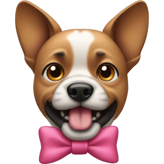Dog with bows emoji