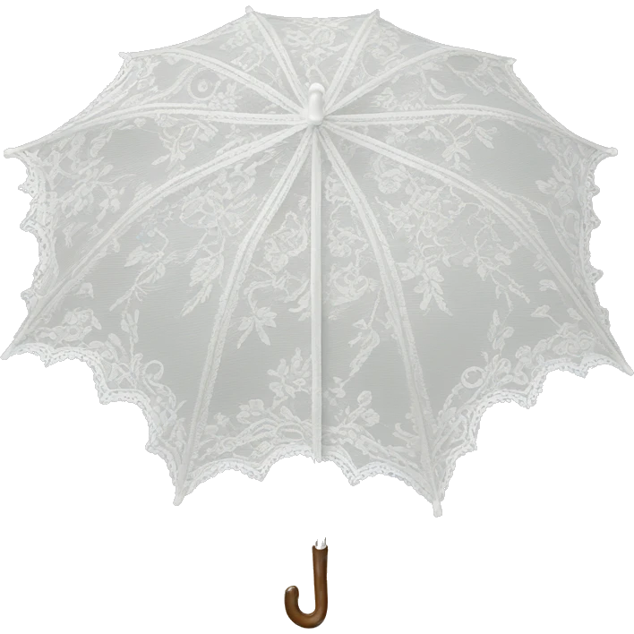 rococo lace white umbrella emoji