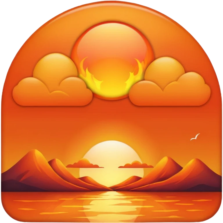 Sunset orange emoji