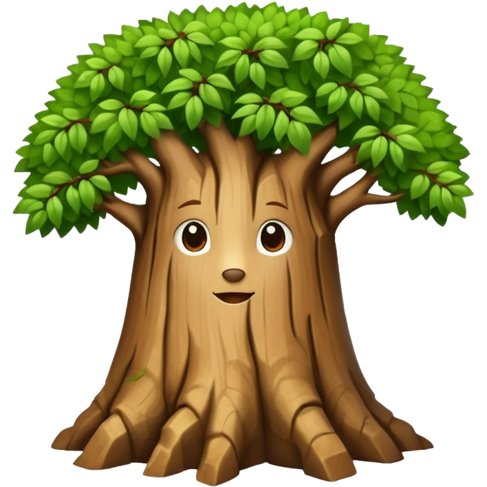 Tree hugging a rock of similar size with its branches  emoji