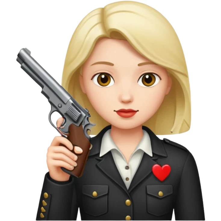 Una persona enamorado con una pistola emoji