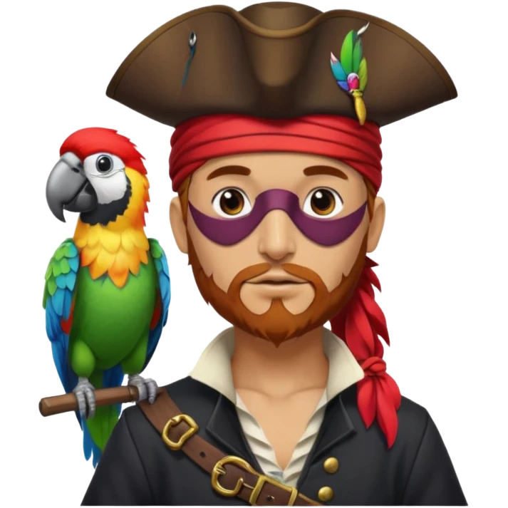 pirate and parrot emoji