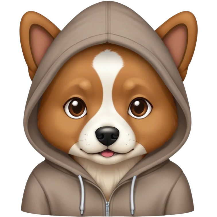 Dog wearing a hoddie  emoji