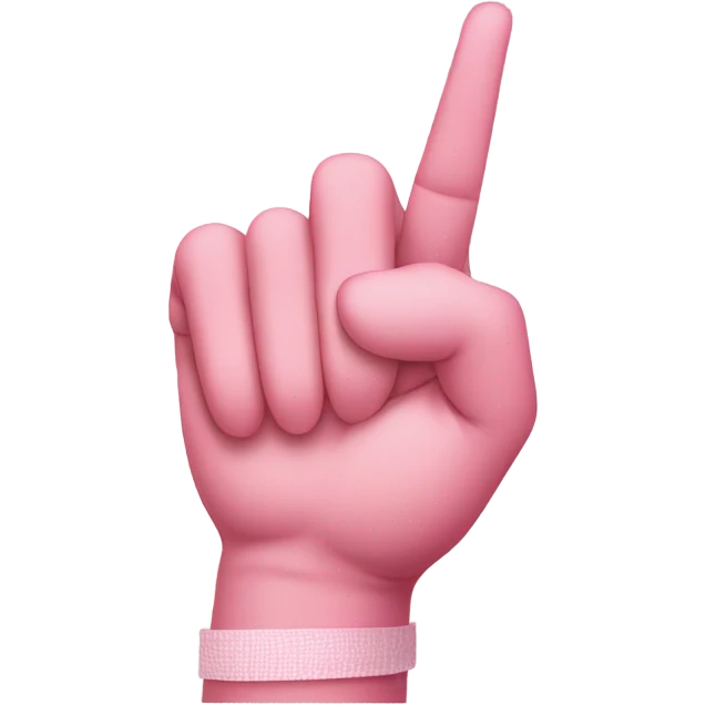 “Sign of the horns” with a pink bandage on the thumb  emoji