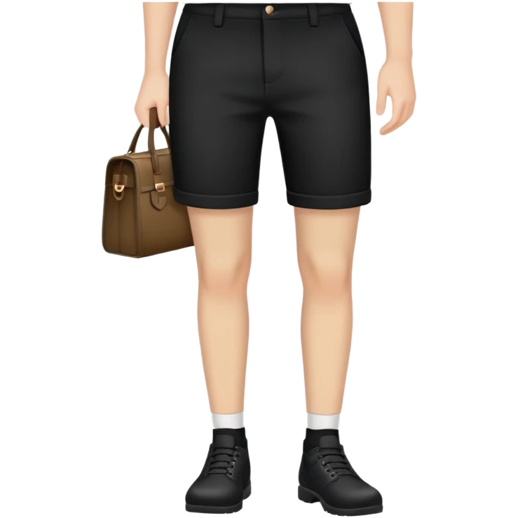 person wearing short black pants emoji