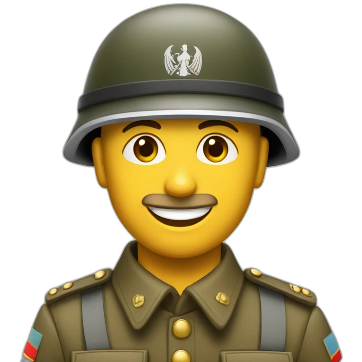 Un soldat allemand ayant son bras perpendiculaire en hauteur  emoji
