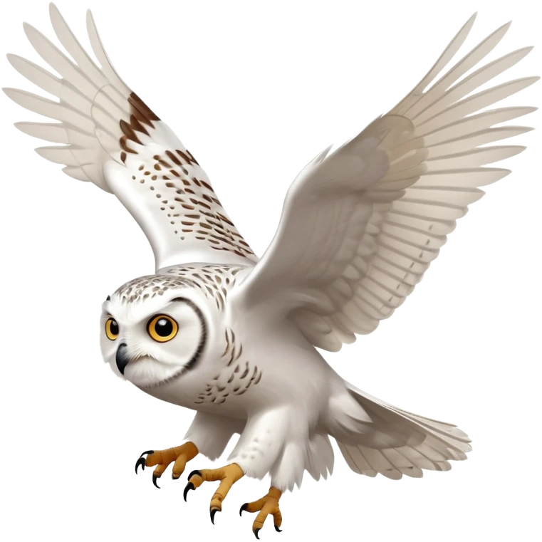 snowy owl in flight emoji