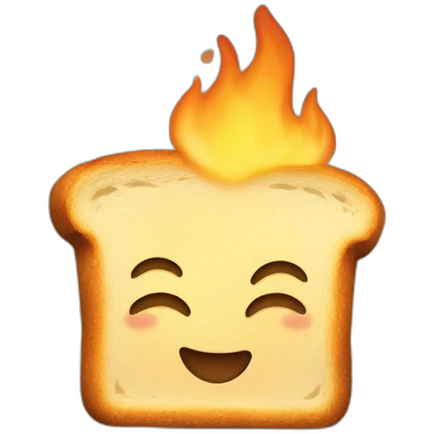 burning toast happy emoji