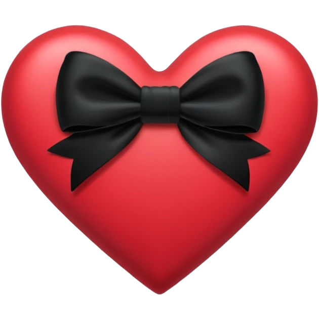 heart with a velvet bow, emo emoji