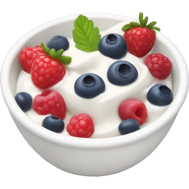 Yogurt bowl with berries emoji