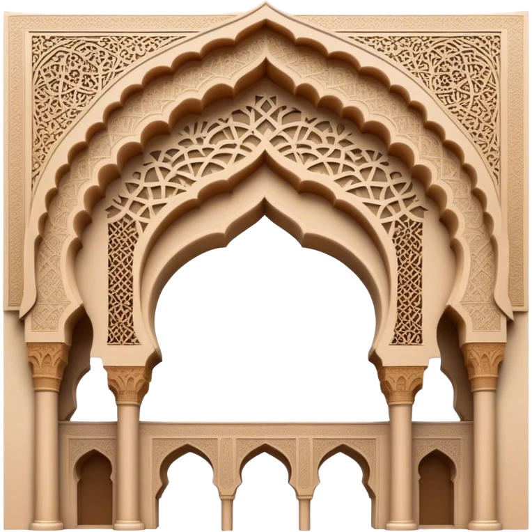 Cinematic Realistic Alhambra Landmark Emoji, capturing the intricate Moorish architecture, ornate arches. emoji