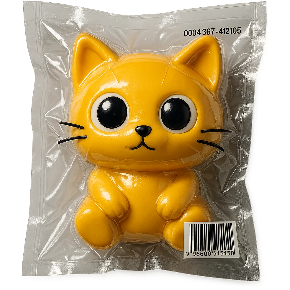 cute cat character with big eyes emoji