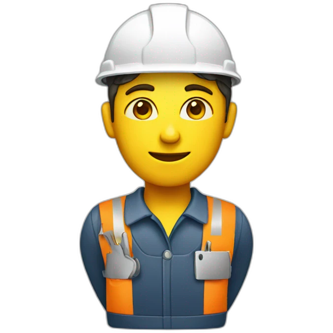 worker with an idea emoji