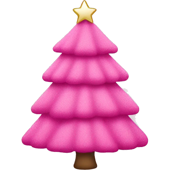 Pink Christmas tree emoji
