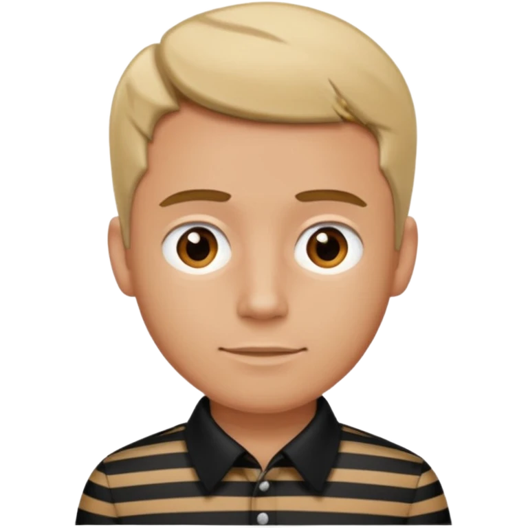 Man with black Striped Shirt not a t shirt emoji
