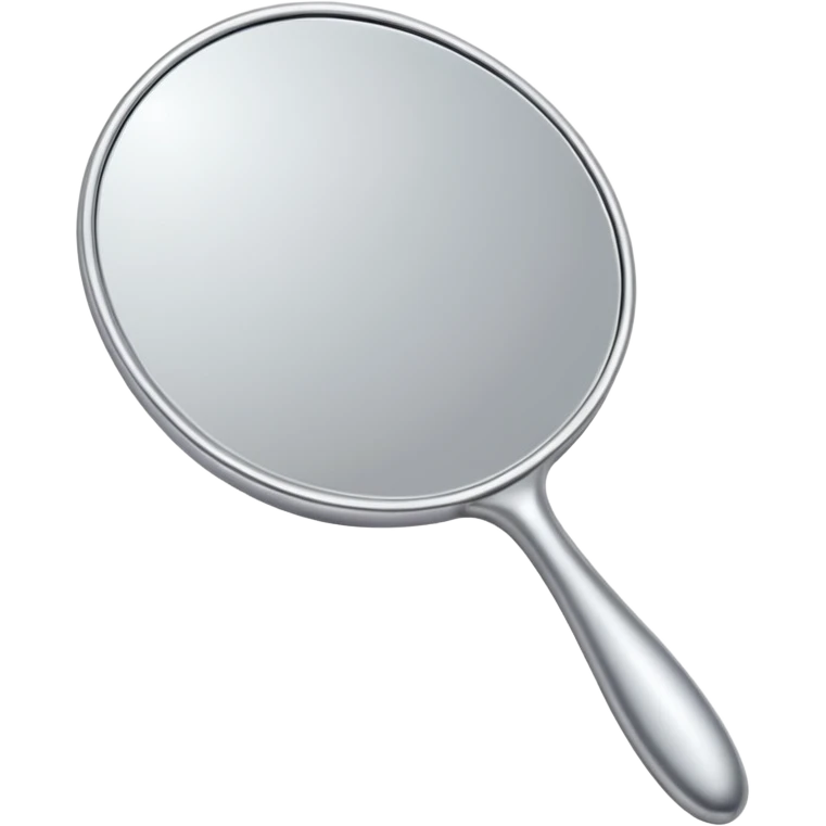 silver color hand mirror emoji
