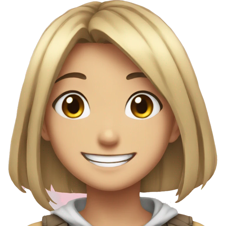 anime girl smile emoji