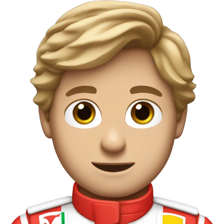 Formula 1 Scuderia Ferrari racer with blue ayes and brown hair emoji