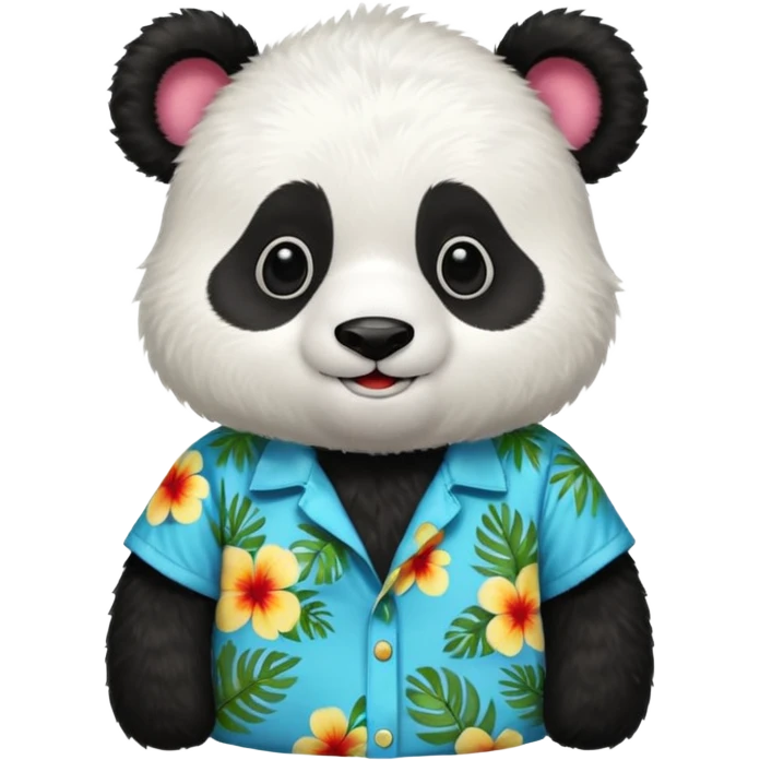 panda bear wear aloha shirt emoji