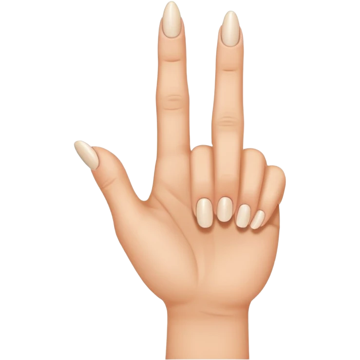Middle finger with nails emoji