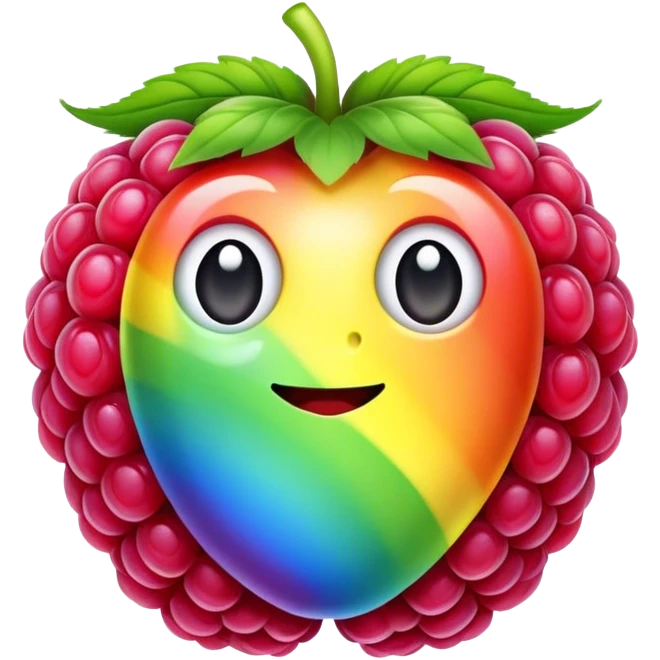 rainbow raspberry emoji