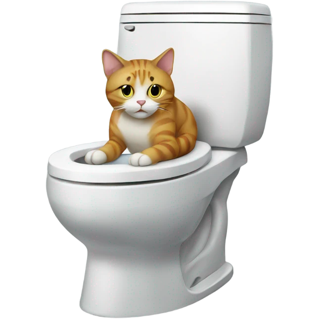 cat on a toilet emoji