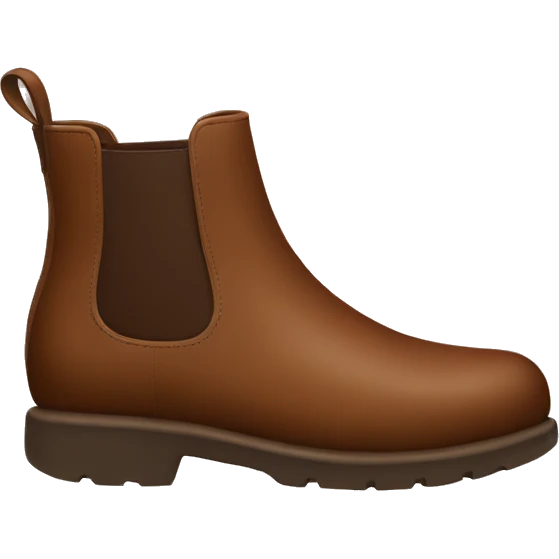 Brown Chelsea boot  emoji