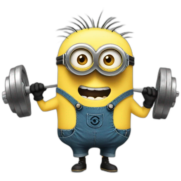 minion squating weights emoji