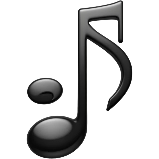 black music note emoji