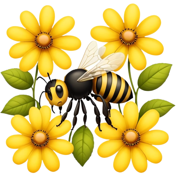 Bee on a flower emoji