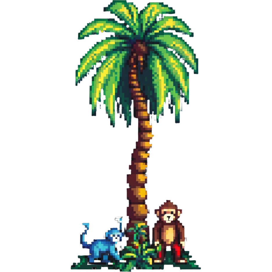 palm tree with monkeys emoji
