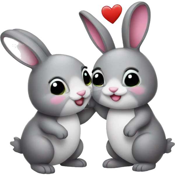 bunnies in love emoji