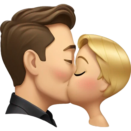 Elon musk kissing  emoji