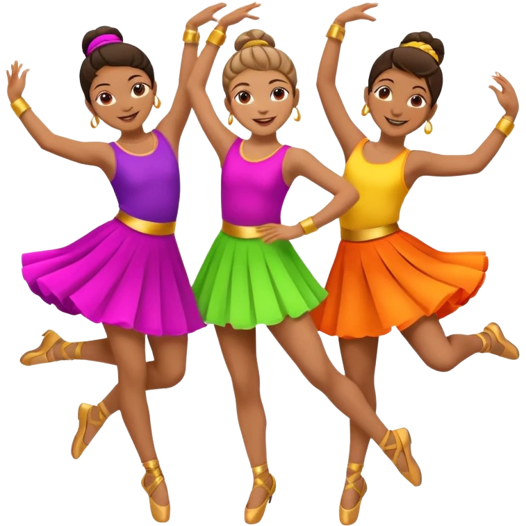 Triplets dancing emoji