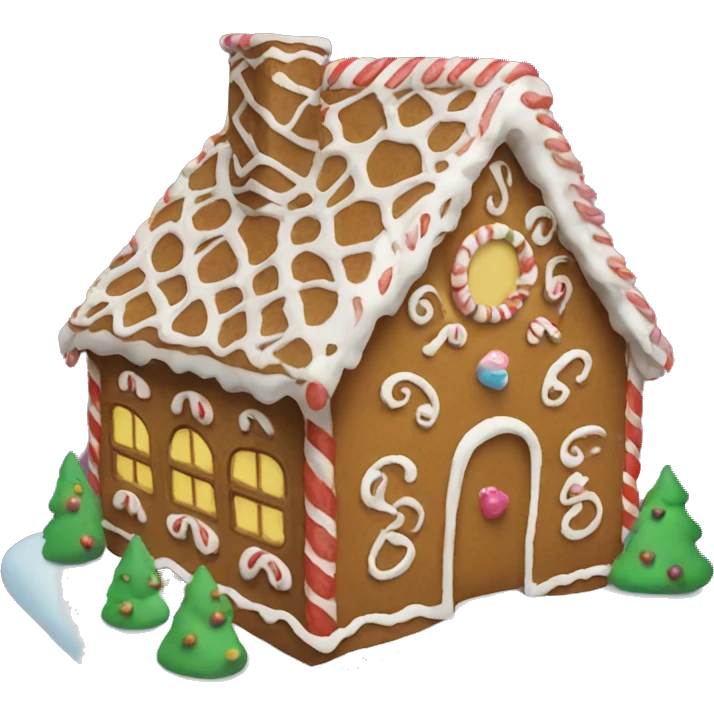 Gingerbread house emoji