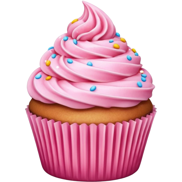 Cupcake with pink icing emoji