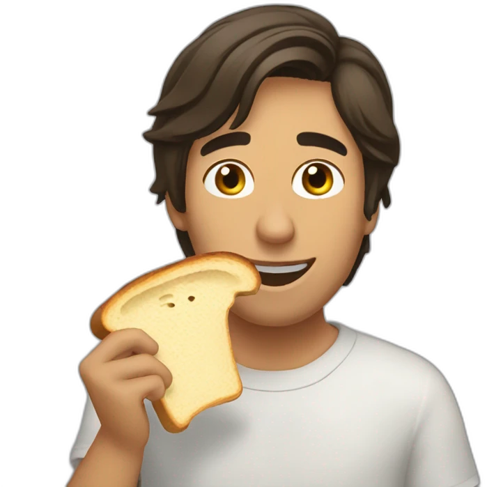 alex g eating toast emoji