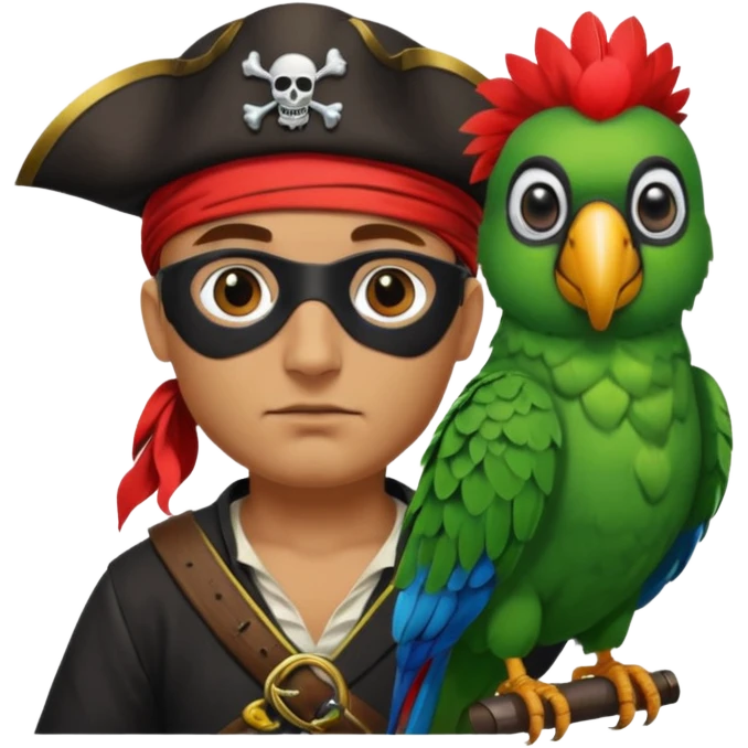 pirate and parrot emoji