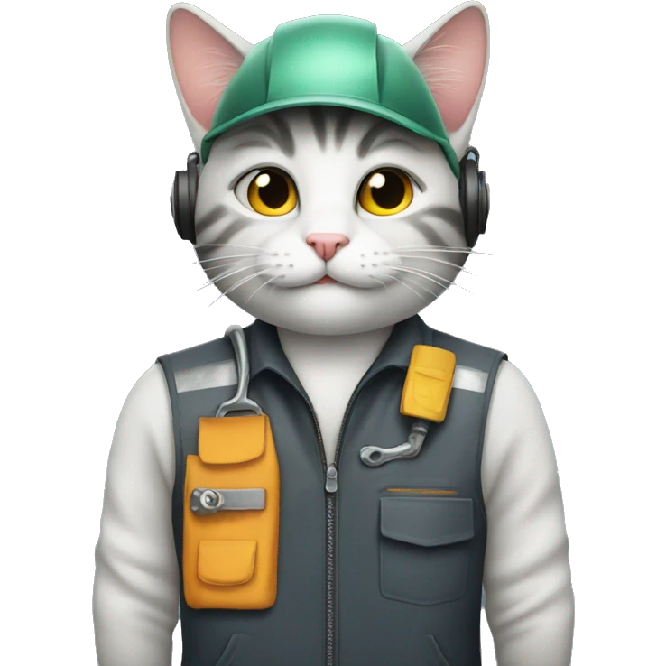 Mechanic cat emoji