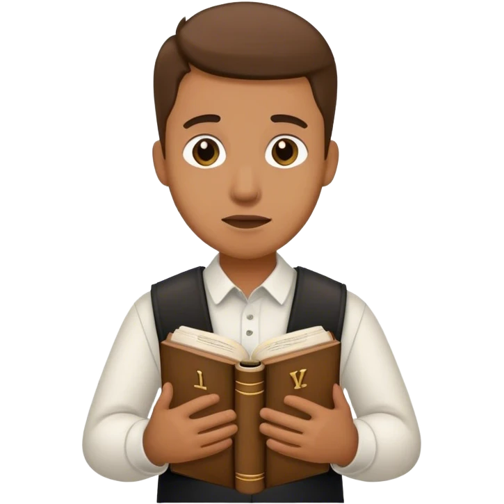 emotional musician with bible emoji