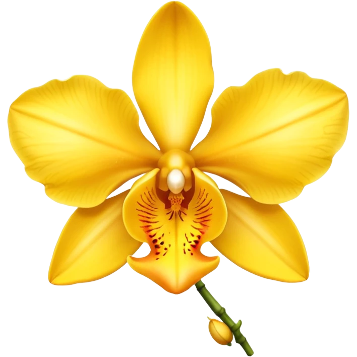 Yellow side facing orchid flower of indian wedding garland emoji