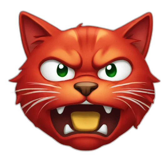 red Angry cat emoji