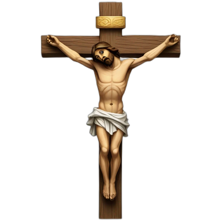 Crucified Jesus on orthodox cross emoji