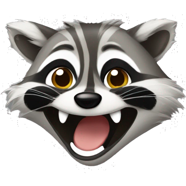 Raccoon laughing emoji