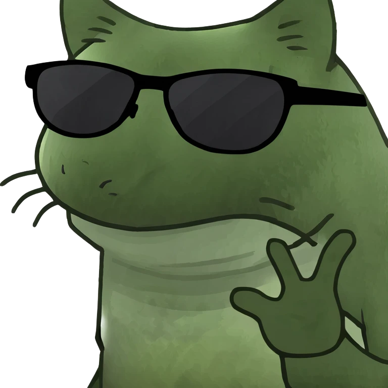 Cat with sunglasses emoji