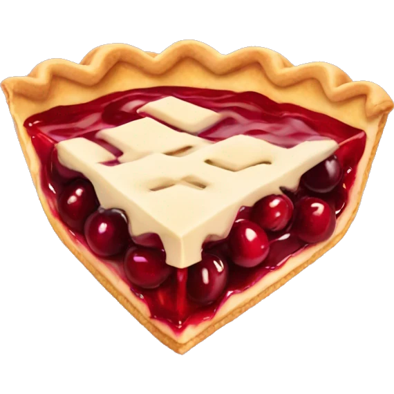 Cherry filling pie slice  emoji