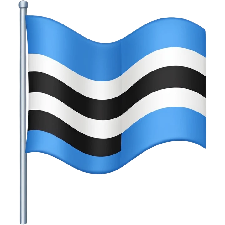 Bandera con tres franjas de azul blanco y negro emoji