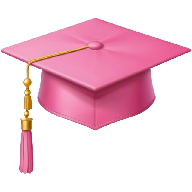 Pink graduation cap emoji